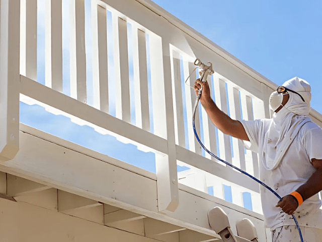 Patio getting a fresh coat of paint_That 1 Painter West Michigan