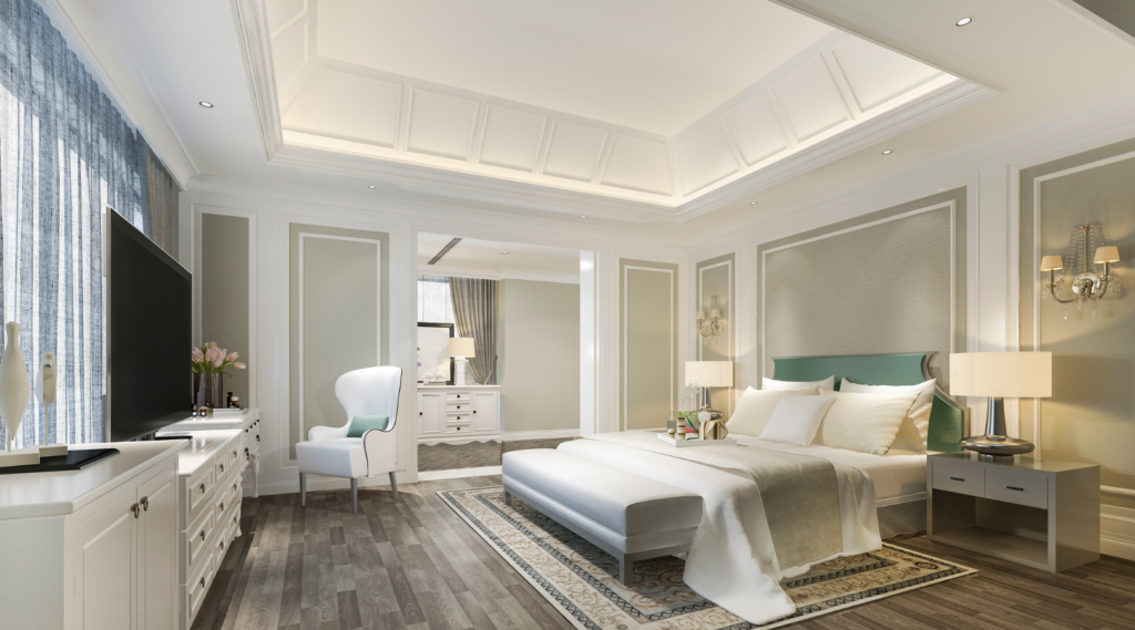 that 1 painter tranquil bedroom painting 
