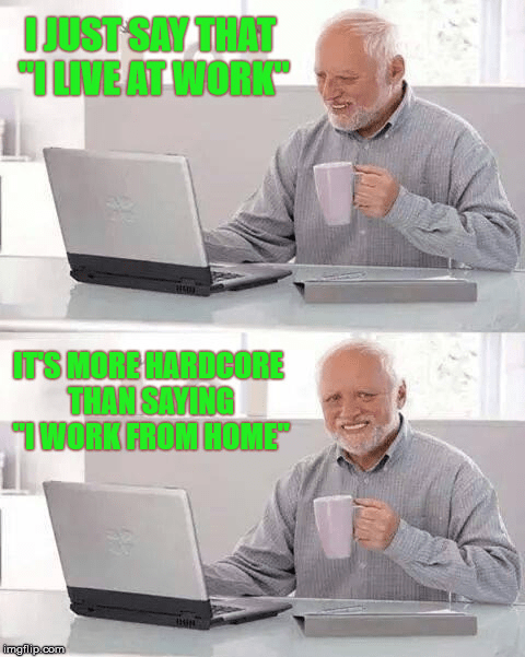 Meme about home office with That 1 Painter